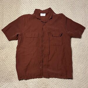 Old Navy Rust Utility Short Sleeve Shirt